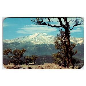 Pikes Peak Colorado Mountain View Postcard Dexter Press Sanborn Souvenir